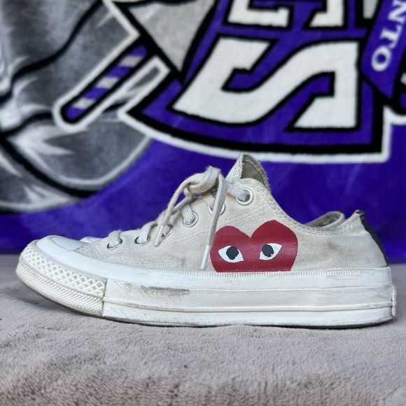Size M5/W7 - Converse Comme des Garçons Play x Chuck 70 2015 Low Milk - Picture 1 of 10